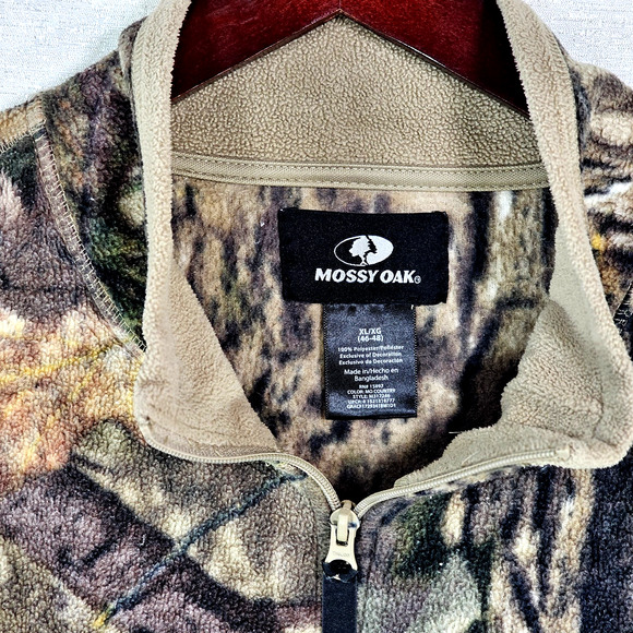 Mossy Oak Men's Coat Soft Shell Camo Full Zip Jacket Woodland Pattern Size XL - Picture 2 of 8